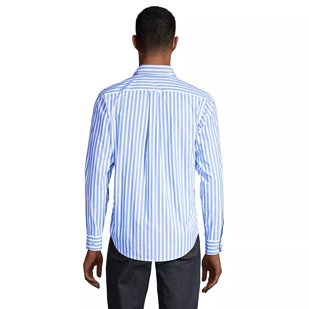 Men's Lands' End Traditional-Fit Essential Lightweight Poplin Shirt 4 Men's Lands' End Traditional-Fit Essential Lightweight Poplin Shirt - Image 2