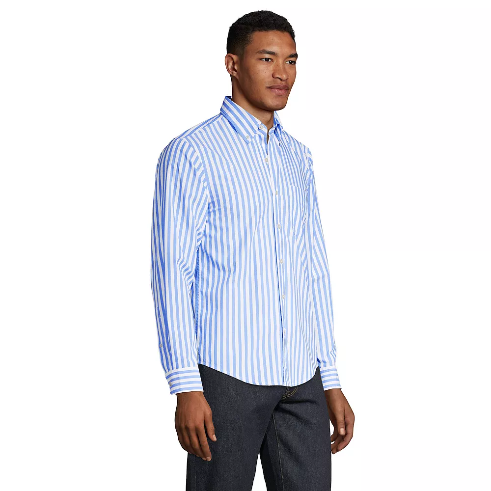 Men's Lands' End Traditional-Fit Essential Lightweight Poplin Shirt 5 Men's Lands' End Traditional-Fit Essential Lightweight Poplin Shirt - Image 3