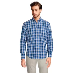 Men's Lands' End Traditional-Fit Essential Lightweight Poplin Shirt