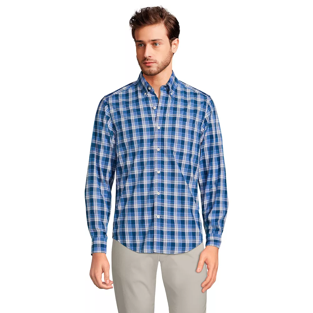 Men's Lands' End Traditional-Fit Essential Lightweight Poplin Shirt 3 Men's Lands' End Traditional-Fit Essential Lightweight Poplin Shirt