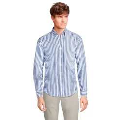Big & Tall Lands' End Traditional-Fit Essential Lightweight Poplin Shirt