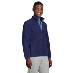 Big & Tall Lands' End Sherpa Fleece Pullover -Stylish Men-Lands' End 5918837 ALT2