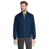 Big & Tall Lands' End Insulated Quilted Primaloft ThermoPlume Bomber Jacket -Stylish Men-Lands' End 5918840 Deep Sea Navy