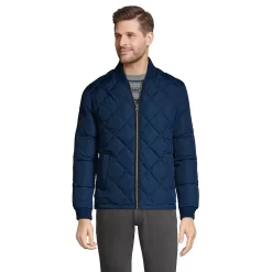 Big & Tall Lands' End Insulated Quilted Primaloft ThermoPlume Bomber Jacket