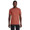 Big & Tall Lands' End Linen Tee -Stylish Men-Lands' End 5918842 Apricotred Stripe