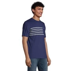 Men's Lands' End Striped Pocket Tee -Stylish Men-Lands' End 5919025 ALT2