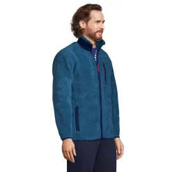 Men's Lands' End Sherpa Fleece Full-Zip Jacket -Stylish Men-Lands' End 5925328 ALT2