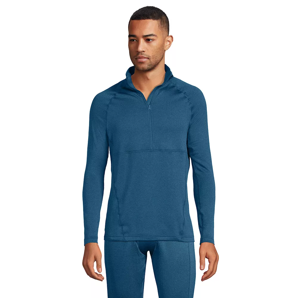 Men's Lands' End Expedition Half-Zip Baselayer Top 3 Men's Lands' End Expedition Half-Zip Baselayer Top