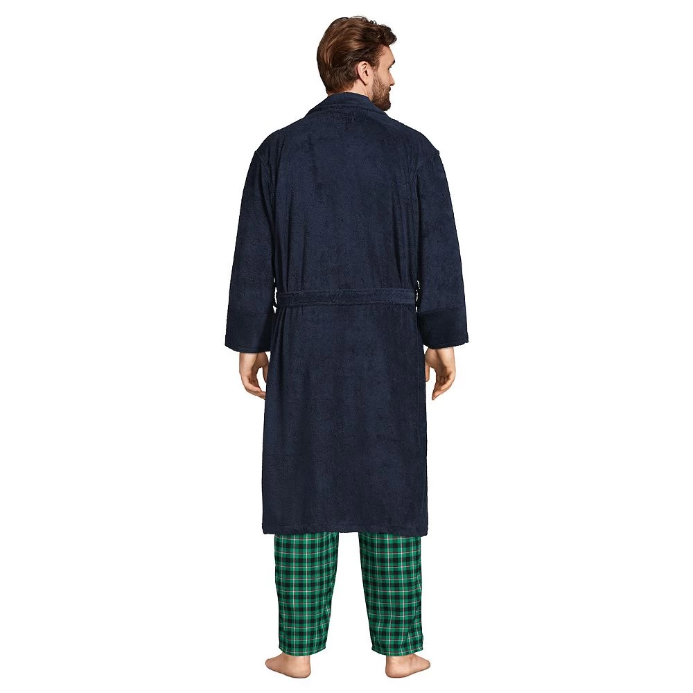Big & Tall Lands' End Calf-Length Turkish Terry Robe 4 Big & Tall Lands' End Calf-Length Turkish Terry Robe - Image 2