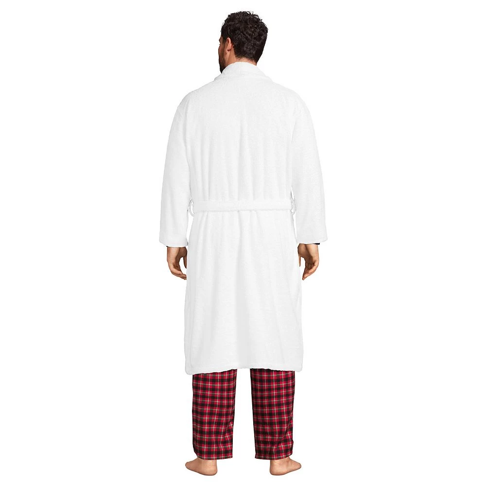 Big & Tall Lands' End Calf-Length Turkish Terry Robe 5 Big & Tall Lands' End Calf-Length Turkish Terry Robe - Image 3