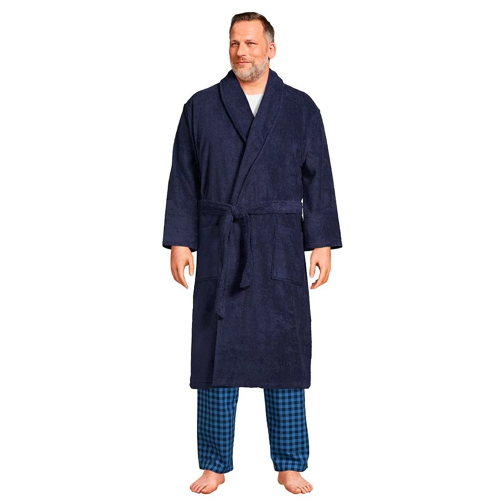 Big & Tall Lands' End Calf-Length Turkish Terry Robe 3 Big & Tall Lands' End Calf-Length Turkish Terry Robe