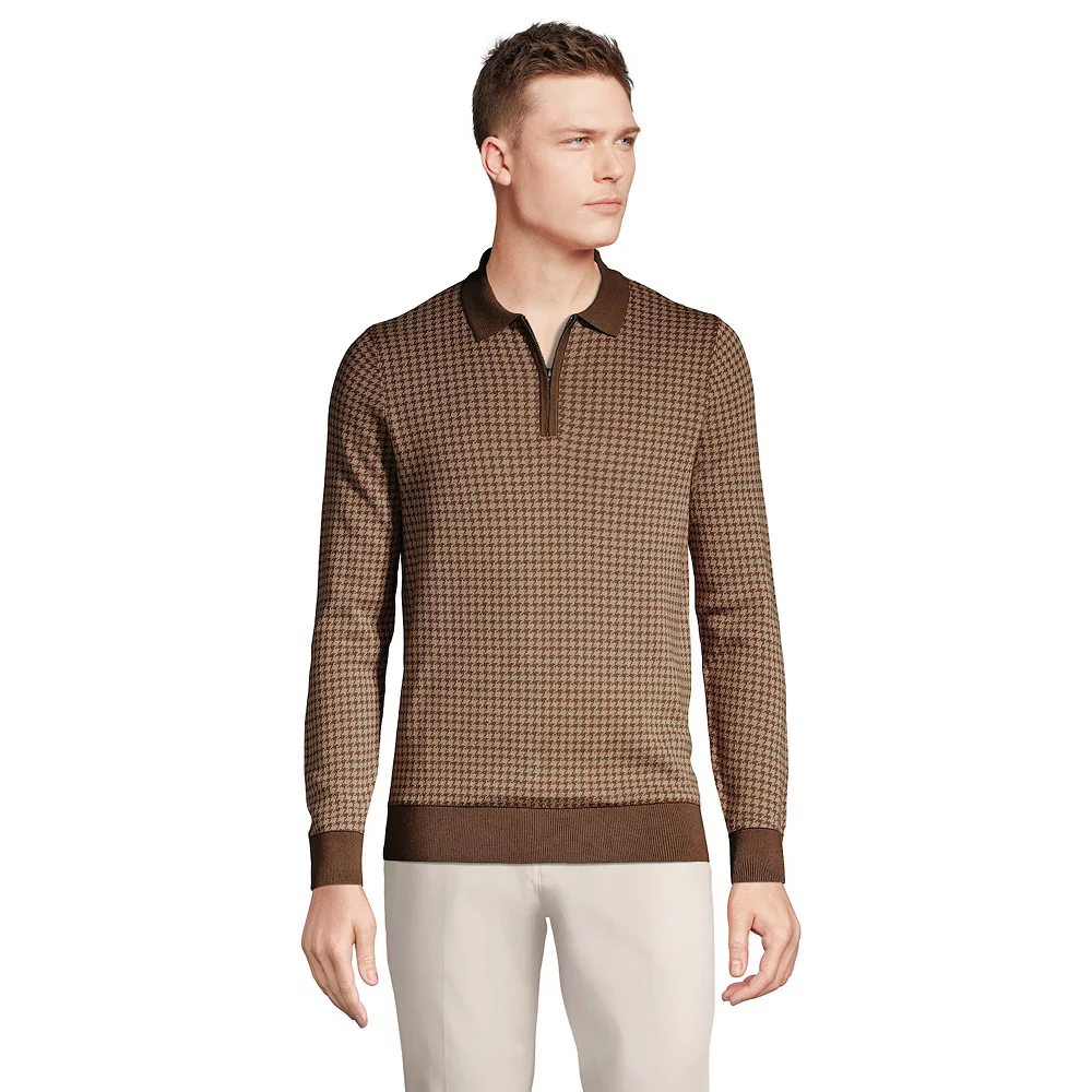 Big & Tall Lands' End Fine Gauge Supima Quarter-Zip Sweater 2 Big & Tall Lands' End Fine Gauge Supima Quarter-Zip Sweater