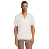 Big & Tall Lands' End Slub Button-Down Shirt -Stylish Men-Lands' End 5946582 Ivory