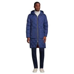 Men's Lands' End Insulated Quilted Primaloft ThermoPlume Coat