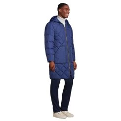 Big & Tall Lands' End Insulated Quilted Primaloft ThermoPlume Coat -Stylish Men-Lands' End 5947050 ALT2