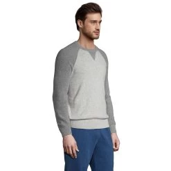 Men's Lands' End Cashmere Mixed Stitch Sweater -Stylish Men-Lands' End 5960469 ALT2