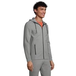 Men's Lands' End Performance Full-Zip Hoodie -Stylish Men-Lands' End 5978064 ALT2