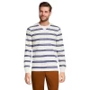 Big & Tall Lands' End Rugby Tee -Stylish Men-Lands' End 5989679 Ivory Founder Stripe