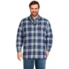 Big & Tall Lands' End Flannel Sherpa-Lined Shirt Jacket