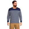 Big & Tall Lands' End Rugby Crew Tee 2 Big & Tall Lands' End Rugby Crew Tee -Stylish Men-Lands' End 6003524 Navy Ivory Stripe