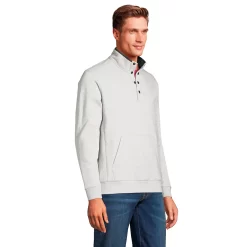Big & Tall Lands' End Serious Sweats French Terry Snapped Mockneck 7 Big & Tall Lands' End Serious Sweats French Terry Snapped Mockneck -Stylish Men-Lands' End 6003526 ALT2