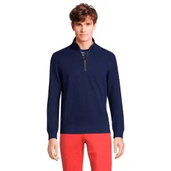Men's Lands' End Heavy Slub Quarter-Zip Top