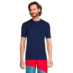 Men's Lands' End SPF Short Sleeve Swim Tee