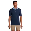 Big & Tall Lands' End Seersucker Collar Comfort First Mesh Polo Shirt -Stylish Men-Lands' End 6174043 Radiant Navy