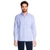 Big & Tall Lands' End Tailored-Fit Sail Rigger Oxford Shirt -Stylish Men-Lands' End 6175811 Blue White Check