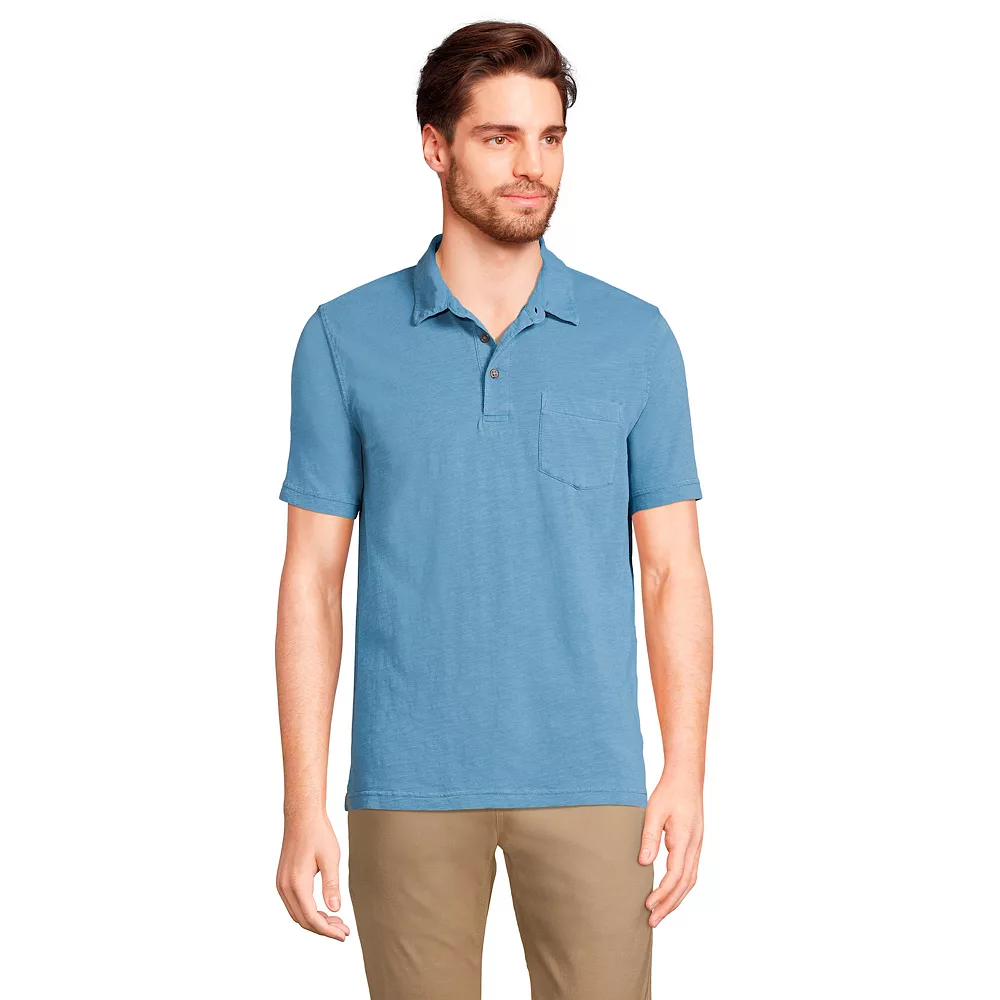 Big & Tall Lands' End Slub Pocket Polo 3 Big & Tall Lands' End Slub Pocket Polo