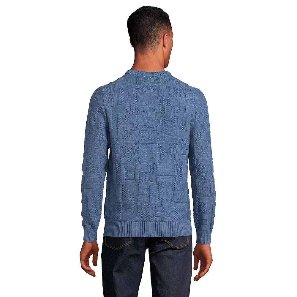 Men's Lands' End Classic Drifter Signal Flags Crew Sweater 4 Men's Lands' End Classic Drifter Signal Flags Crew Sweater - Image 2